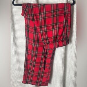 Victoria's Secret Red and Black Plaid Printed Lounge Sleep Pants - Size M